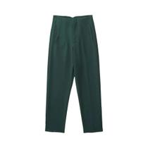 Calças de Tornozelo Vintage de Cintura Alta para Mulheres - Estilo Chique para Escritório