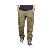 Calças De Trabalho Casuais Masculinas Com Múltiplos Bolsos, Ajuste Solto, Cintura Com Cordão Para Calças De Trabalho Casuais Masculinas Com Múltiplos Bolsos, Ajuste Solto, Cintura Com Cordão Para