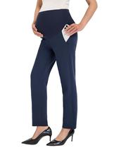 Calças de trabalho para maternidade BRATUC Stretchy Pregnancy Navy Medium Calças de trabalho para maternidade BRATUC Stretchy Pregnancy Navy Medium