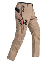 Calças de trabalho Rapoo Khaki Cargo Masculinas Ripstop Resistentes à Água