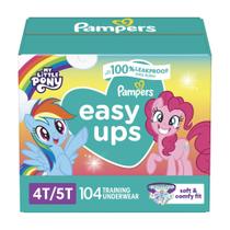 Calças de Treino Pampers Easy Ups My Little Pony (4T-5T) - Pacote com 104 Unidades