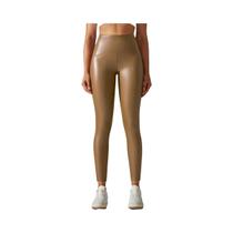 Calças De Veludo PU Slim De 6 Cores Para Outono E Inverno, Leggings De Cintura Alta Com Alta