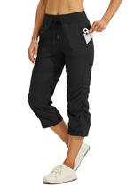 Calças de viagem Capris Willit Lightweight para mulheres pretas XXL Calças de viagem Capris Willit Lightweight para mulheres pretas XXL