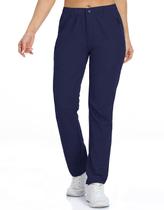 Calças de viagem de golfe CNBQDD leves e de secagem rápida para mulheres, azul escuro