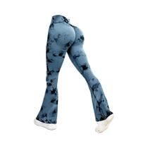 Calças de Yoga com Cintura Alta Tie-Dye - Controle de Barriga Calças de Yoga com Cintura Alta Tie-Dye - Controle de Barriga