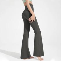Calças De Yoga De Cintura Alta Para Mulheres, Elásticas, Com Corte Em Bell Bottom, Para Exercícios E