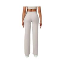 Calças De Yoga Femininas De Cintura Alta Com Efeito Levanta Bumbum, Perna Reta, Caimento Solto, Para