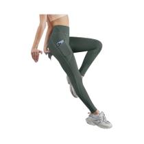 Calças De Yoga Femininas De Cintura Alta, Leggings Com Bolsos, Efeito Push Up, Roupas Esportivas