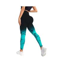 Calças De Yoga Femininas De Cintura Alta Sem Costura, Leggings Tie Dye Com Efeito Push up Para Calças De Yoga Femininas De Cintura Alta Sem Costura, Leggings Tie Dye Com Efeito Push up Para
