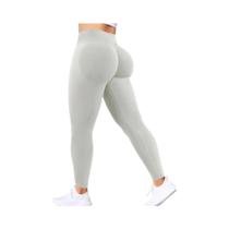 Calças De Yoga Femininas Sem Costura De Cintura Alta Que Levantam O Bumbum, Leggings Justas De Cor