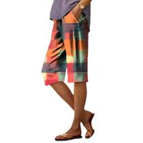 Calças Domirica Summer para mulheres com estampa de mosaico de algodão 5XL