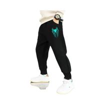 Calças Esportivas De Algodão Com Estampa De Relâmpago Luminoso Para Meninos, Calças De Corrida Com
