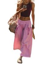 Calças esportivas Hooever femininas soltas e largas, rosa, tamanho M