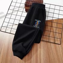 Calças Esportivas Infantis Com Estampa De Tubarão Para Meninos, Calças Longas Casuais Com Desenho