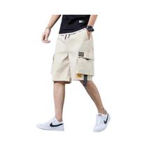 Calças Esportivas Masculinas com 5 Bolsos - Shorts Cargo Folgados para o Verão