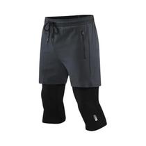 Calças Esportivas Masculinas De Compressão 2 Em 1 De Secagem Rápida, Shorts Elásticos Para Treino E