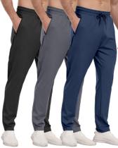 Calças Esportivas Masculinas PARISDIARY 3 Unidades com Bolsos com Zíper Calças Esportivas Masculinas PARISDIARY 3 Unidades com Bolsos com Zíper