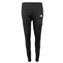 Calças femininas adidas com 3 listras pretas, tamanho L Calças femininas adidas com 3 listras pretas, tamanho L