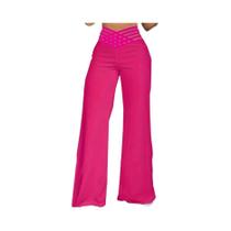 Calças Femininas De Cintura Alta Com Pernas Largas E Estilo Flare Y2K, Casual, Com Detalhes Em Tule