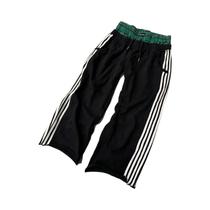 Calças Femininas De Cintura Alta Com Pernas Largas, Estilo Hip Hop, Listradas, Casuais, Retro,