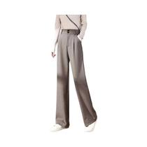 Calças Femininas De Cintura Alta Em Lã Grossa Com Corte Reto Para Outono E Inverno, Clássicas Em Calças Femininas De Cintura Alta Em Lã Grossa Com Corte Reto Para Outono E Inverno, Clássicas Em