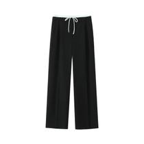 Calças Femininas De Cintura Alta, Largas E Confortáveis, Pretas, Moda Casual, Leggings Flare 2024