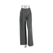 Calças Femininas De Cintura Alta Pretas Com Pernas Largas Para O Outono, Calças Longas Sólidas Com Calças Femininas De Cintura Alta Pretas Com Pernas Largas Para O Outono, Calças Longas Sólidas Com
