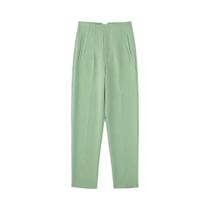 Calças Femininas De Cintura Alta Sólidas, Elegantes Para Trabalho Casual E Escritório, Calças Longas