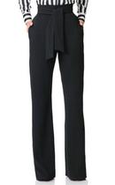 Calças femininas Lucuna Slim Fit, cintura alta, pretas