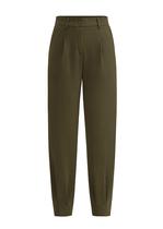 Calças Femininas PRETTYGARDEN Cintura Alta e Comprimento Tornozelo Verde Militar XS