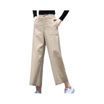 Calças Femininas ZANZEA - Cintura Média, Pernas Largas e Fivela Dupla - Estilo Coreano