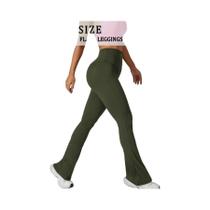 Calças Flare De Cintura Alta plus Size Com Controle De Barriga, Macias, Estilo Bootleg Para Mulheres