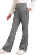 Calças Flare para meninas adolescentes da Bélgica Fall Bell Bottom cinza tamanho 6-7Y