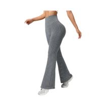 Calças Flare Sem Costura De Cintura Alta Para Mulheres, Elásticas, Com Controle De Barriga, Para