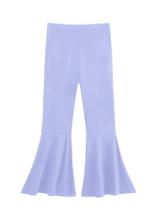 Calças Flare WDIRARA para meninas com cintura alta elástica 11Y Calças Flare WDIRARA para meninas com cintura alta elástica 11Y