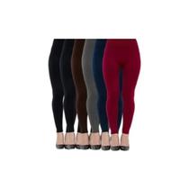 Calças forradas de lã femininas tipo jegging, tamanho padrão