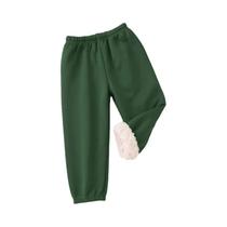 Calças Harem De Pelúcia Grossas E Quentes Para Crianças, Outono Inverno, Roupas Casuais Esportivas