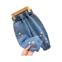 Calças Harem De Perna Larga Para Crianças Jeans Bordadas Com Flores Menino Menina Daduhey Calças Harem De Perna Larga Para Crianças Jeans Bordadas Com Flores Menino Menina Daduhey