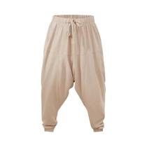 Calças Harem Masculinas De Algodão E Linho, Ajuste Solto, Respirável, Leve, Com Cós Baixo, Estilo