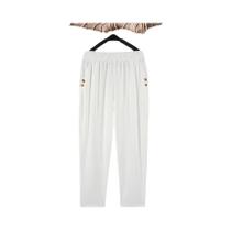 Calças Harem plus Size De Cintura Alta Com Stretch, Verão, Finas, Largas, Casuais, Com Botões Para