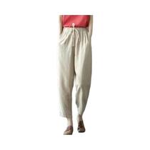 Calças Harem Vintage Femininas De Cintura Alta Com Cordão, Soltas, Estilo Streetwear, Em Algodão E