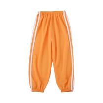 Calças Infantis Anti-Mosquito De Seda Gelada De Poliéster Para Primavera Verão, Listradas, Para