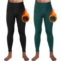 Calças íntimas térmicas forradas casualmente, pacote com 2 unidades, masculinas, quentes de inverno Calças íntimas térmicas forradas casualmente, pacote com 2 unidades, masculinas, quentes de inverno