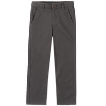 Calças IZOD Boys School Uniform Flat Front Twill Grey 12U