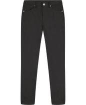 Calças IZOD, uniforme escolar masculino, frontal, de sarja preta, tamanho 8
