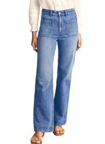 Calças jeans Astylish Ashleigh Blue de cintura alta para mulheres