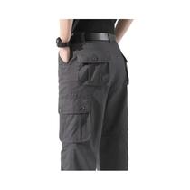 Calças Jeans Casuais Formais Masculinas plus Size Cinza Escuro, Estilo Safari 2025