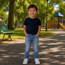 Calças Jeans Clara Infantis Meninos Skinny Concept Ogochi Cor:7001 Jeans ClaraTamanho:02 Anos