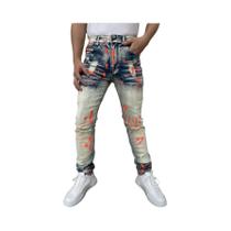 Calças Jeans Coloridas Estilo Y2K Para Homens Com Padrão Desenhado À Mão, Melhores Vendas Calças Jeans Coloridas Estilo Y2K Para Homens Com Padrão Desenhado À Mão, Melhores Vendas