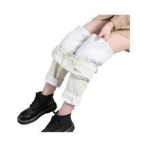 Calças Jeans Femininas De Cintura Alta Para O Inverno, Quentes E Slim, Calças De Denim Casuais,